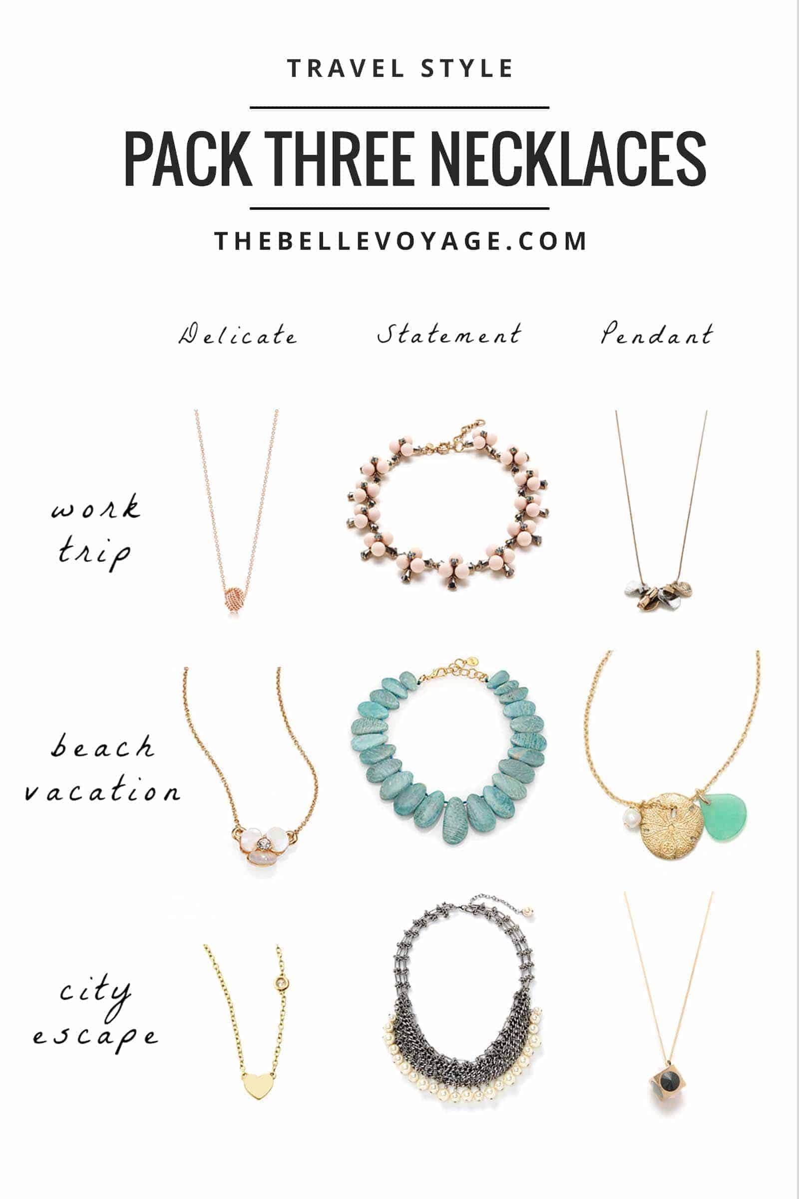 Travel Jewelry: The Rule of Three Necklaces | The Belle Voyage