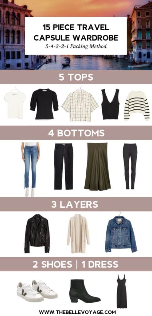 How to Pack a Mini Capsule Wardrobe for Travel in 5 Steps (free